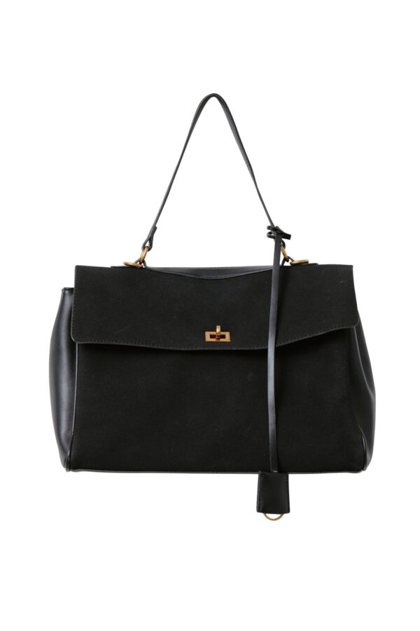 Faux Suede Shoulder Bag